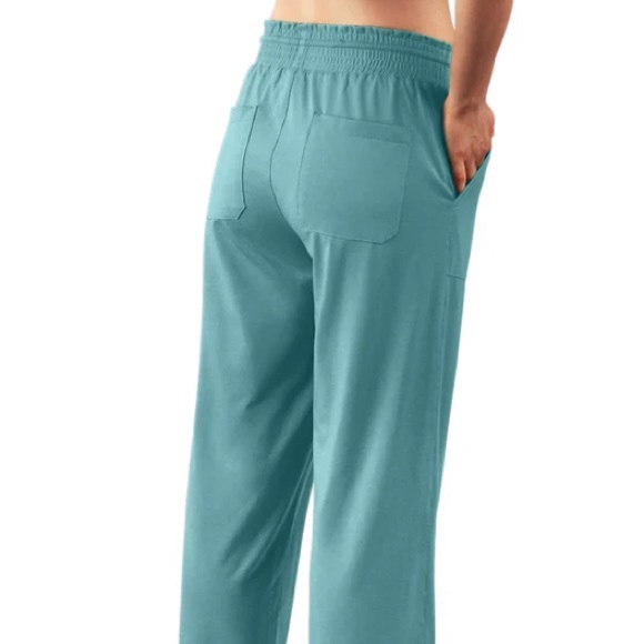 UV Skinz Everyday Wide Leg Pants River Women’s Sz M Smocked Drawstring Waist - Picture 2 of 10